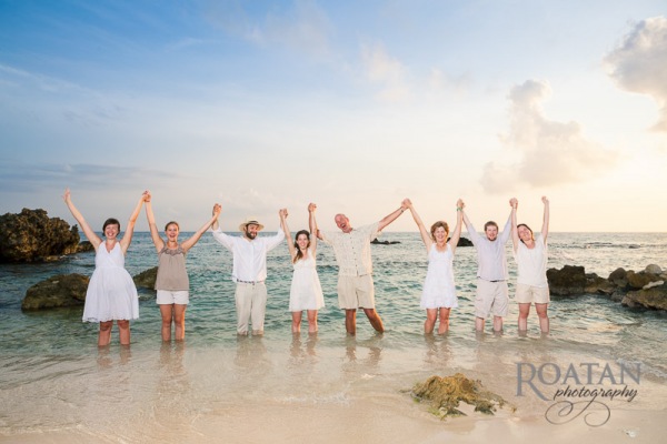 Family Portraits on Beach by Roatan Photography